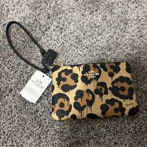 Coach Leopard Print Wristlet